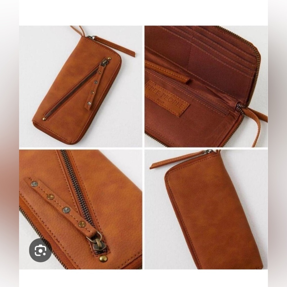 Free People distressed vegan leather wallet in new condition